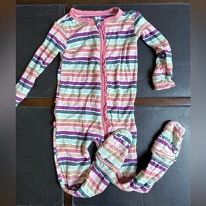 Kickee Pants Striped Multicolor Footie